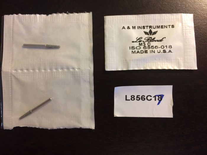 Боры стоматологические алмазные для турбинного наконечника высокого качества производство США L856C17,L856R17,L856F12. Zooble.com.ua