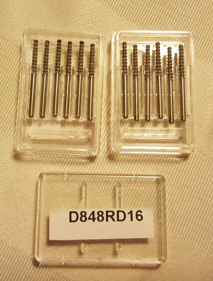 Боры стоматологические алмазные для турбинного наконечника высокого качества производство США D848RD16 Zooble.com.ua