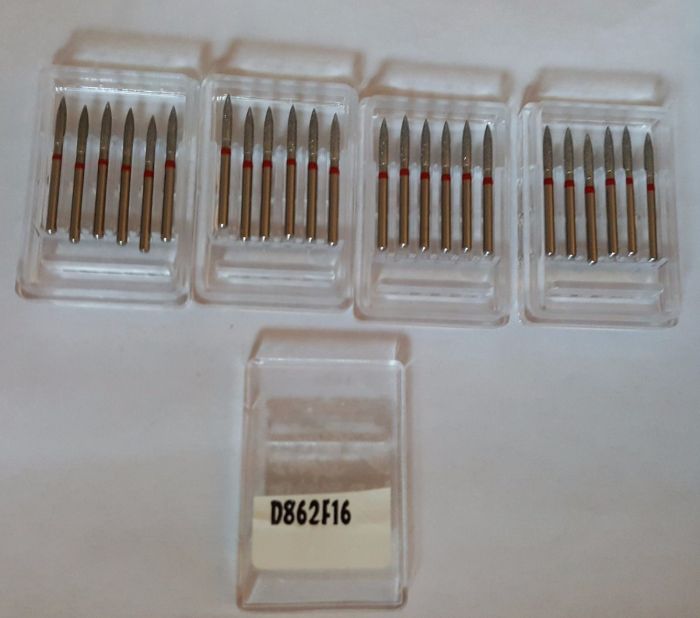 Боры стоматологические алмазные для турбинного наконечника высокого качества производство США D862F16 Zooble.com.ua