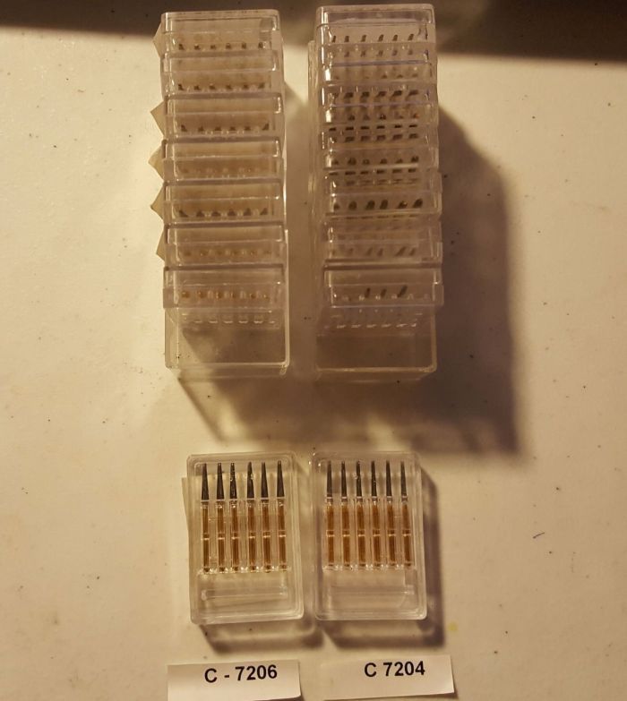 Боры стоматологические для турбинного наконечника, высокого качества, производство США C 7206 и 7204 Zooble.com.ua