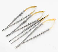 Набір для мікрохірургії 18см Голкотримач Castroviejo Пінцет Ножниці(Пакистан, Висока якість) Zooble.com.ua