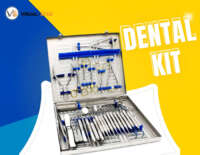 Набір для ортодонтичної хірургії ротової порожнини стоматологічні інструменти німецька нержавіюча сталь 33 штуки+касета! Zooble.com.ua
