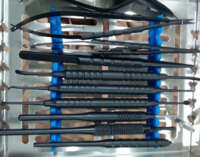 Набір хірургічний для імплантолога в чорному кольорі! З 10 інструментів з касетою, німецька сталь ! Tillid Dental! TOP!! Zooble.com.ua