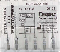ProTaper Universal, асорті, 6 шт: D1x2, D2x2, D3x2, машинні нікельтитанові файли Dentsply Sirona Zooble.com.ua