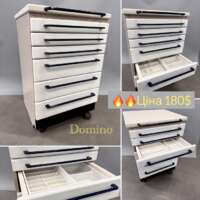 Стоматологічна тумбочка KAVO Domino в гарному стані 6 шухляд мобільна на колесах розміри 82*50*50 Zooble.com.ua