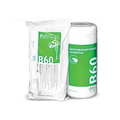 B60 Orochemie, додаткова упаковка 110 шт, практичні серветки для швидкої дезинфекції та очистки малих поверхонь Zooble.com.ua