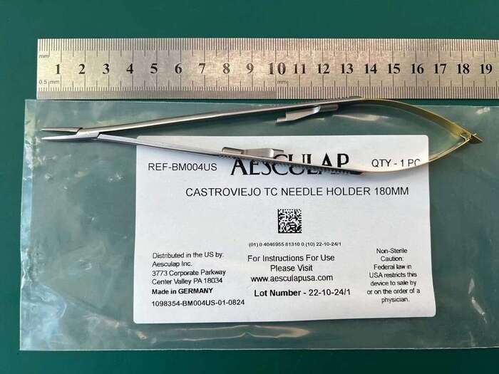 Aesculap BM004US CASTROVIEJOTC NEEDLE HOLDER 180 MM Zooble.com.ua