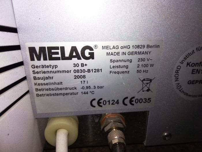 Автоклав MELAG VACUKLAV 30B+ Zooble.com.ua