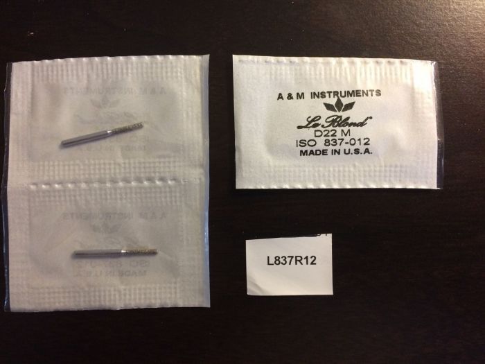 Боры стоматологические алмазные для турбинного наконечника высокого качества производство США L837R12 Zooble.com.ua