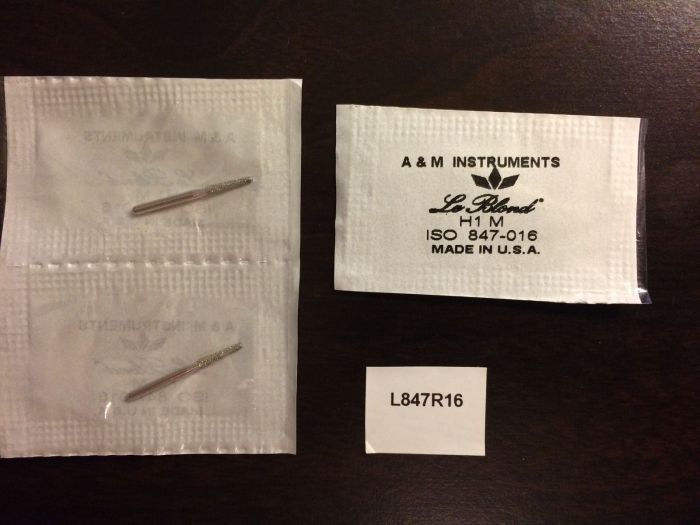 Боры стоматологические алмазные для турбинного наконечника высокого качества производство США L847R16 Zooble.com.ua