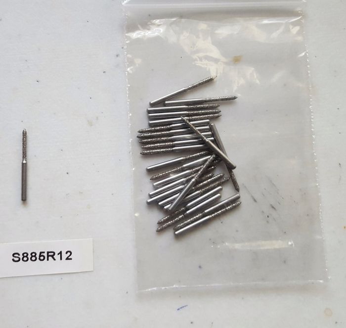 Боры стоматологические алмазные для турбинного наконечника высокого качества производство США S885C12, S885R12. Zooble.com.ua