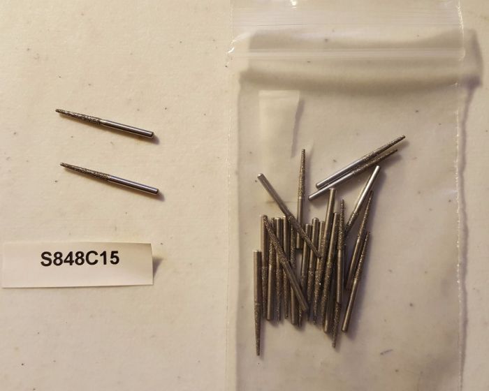 Боры стоматологические алмазные для турбинного наконечника высокого качества производство США S848C15 Zooble.com.ua