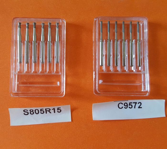 Боры стоматологические алмазные для турбинного наконечника высокого качества производство США S805R15 Zooble.com.ua