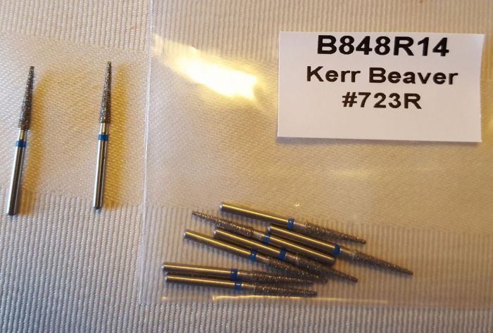 Боры стоматологические алмазные для турбинного наконечника, США Kerr Beaver B848R14,B848F16,B848R18,B848F14. Zooble.com.ua