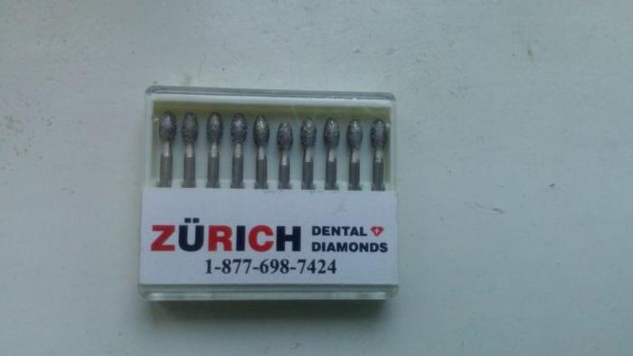 Боры стоматологические алмазные для турбинного наконечника высокого качества, производство Швейцария 370С Zooble.com.ua