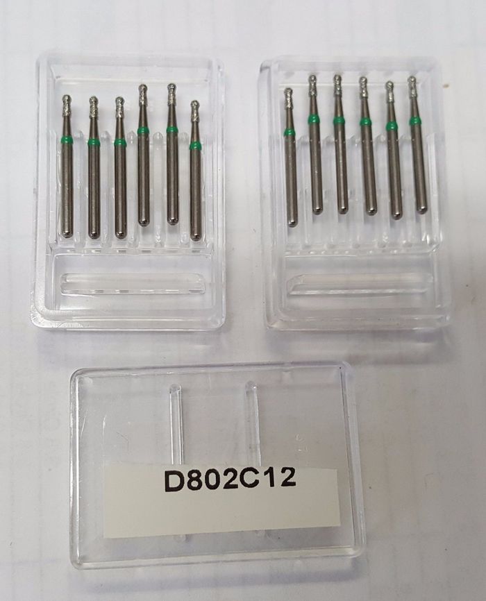 Боры стоматологические алмазные для турбинного наконечника США D802C14,D802C12,D802R12,D802R18. Zooble.com.ua