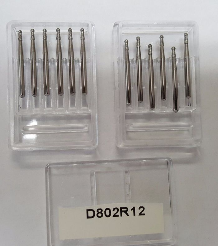 Боры стоматологические алмазные для турбинного наконечника США D802C14,D802C12,D802R12,D802R18. Zooble.com.ua