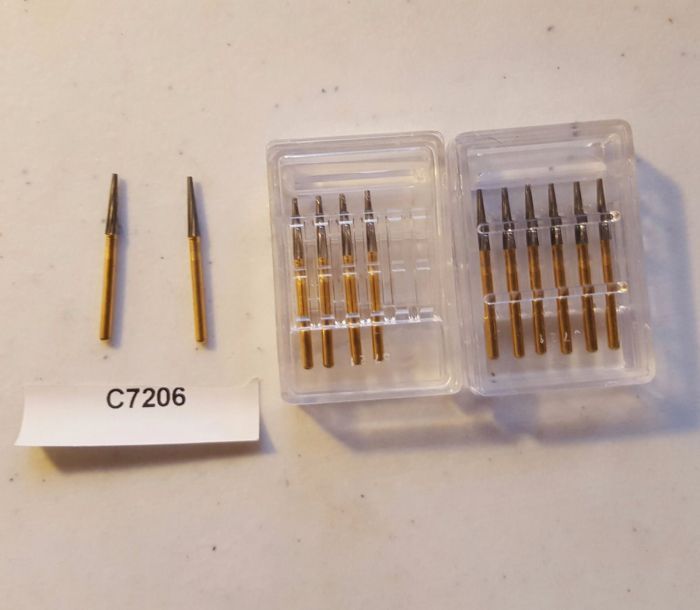 Боры стоматологические для турбинного наконечника, высокого качества, производство США C 7206 Zooble.com.ua