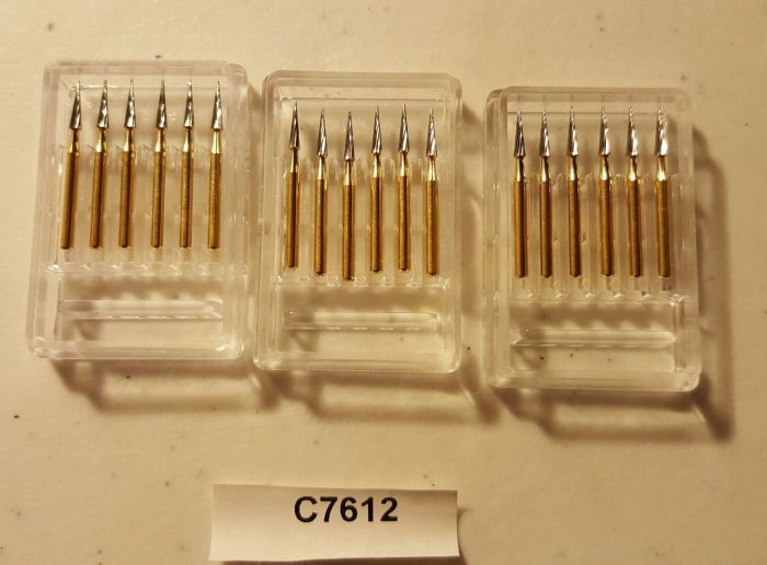 Боры стоматологические для турбинного наконечника, высокого качества, производство США C 7612 Zooble.com.ua