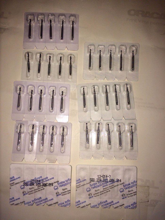 Боры зубные твердосплавные для механической машины 45 штук + 25 штук. Цена указана за 1 штуку! Zooble.com.ua