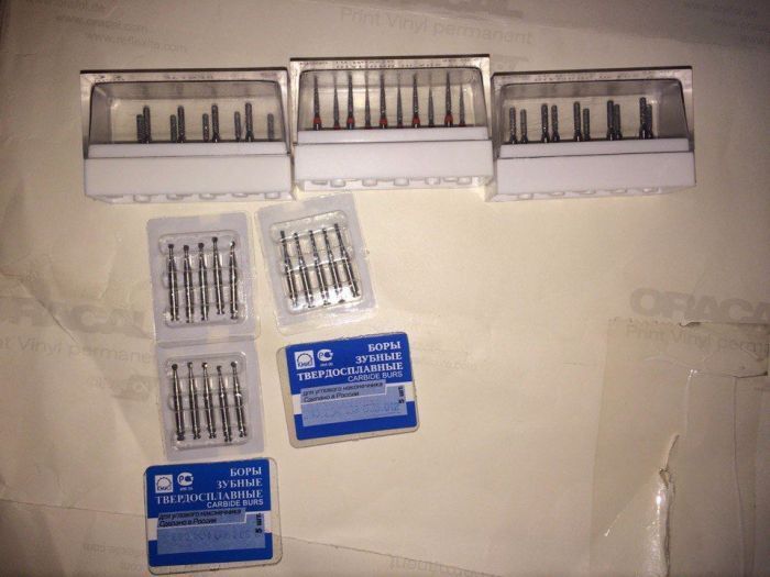 Боры зубные твердосплавные для механической машины 45 штук + 25 штук. Цена указана за 1 штуку! Zooble.com.ua