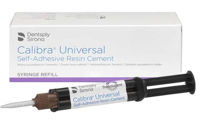 Calibra Universal, самоадгезивний композитний цемент, відтінок Medium, 2 шприца (по 4,5 г кожний), 20 самозмішувальних Zooble.com.ua
