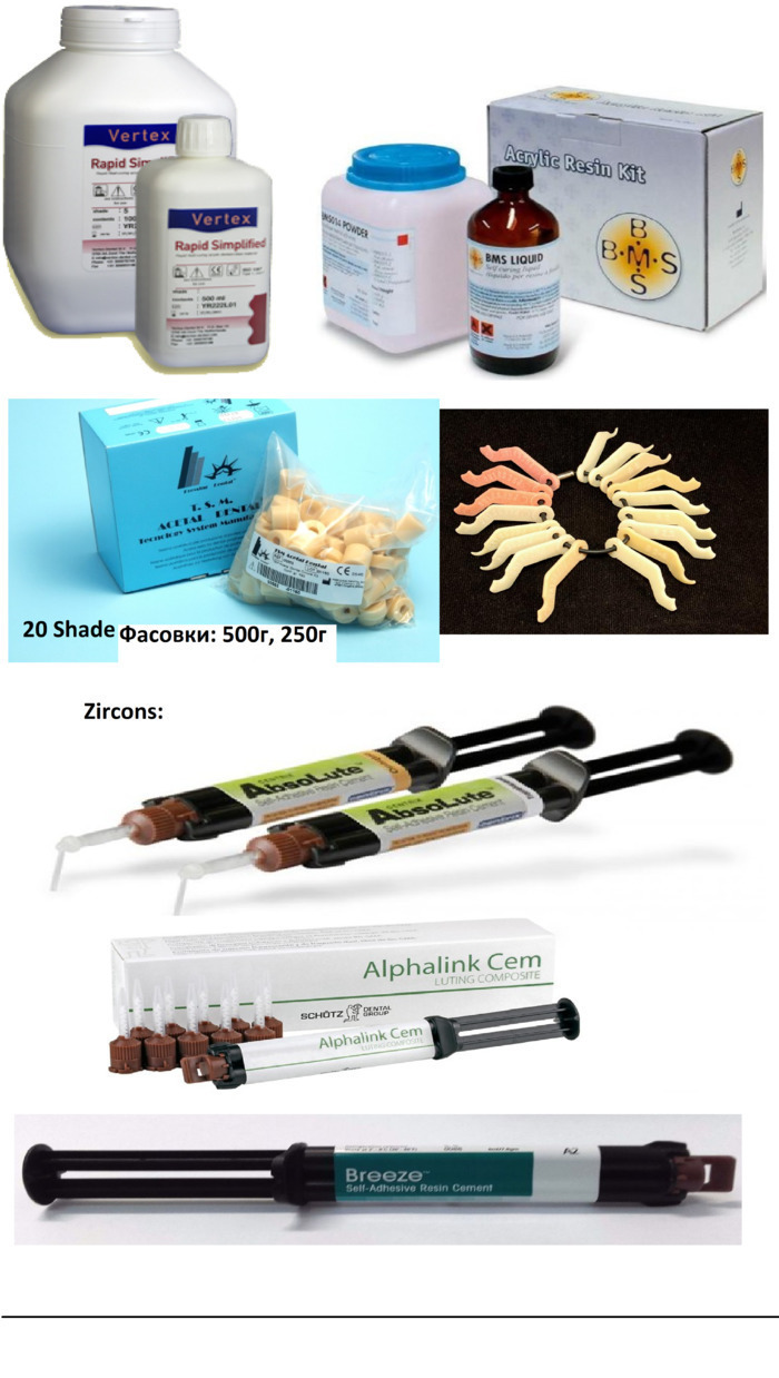 Candulor, Vertex, BMS материаллы для покрытия Zircon. Керамическая масса, низкоплавный фарфор Zooble.com.ua