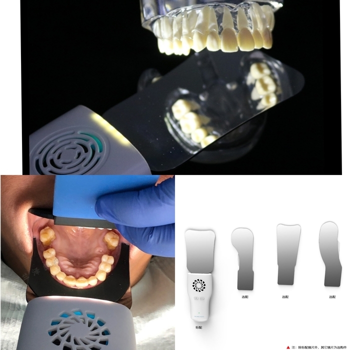 Дентальне фото апарат з підсвіткою дзеркал та обдувом повітря (4 дзеркала з полірованої сталі високої якості) Zooble.com.ua