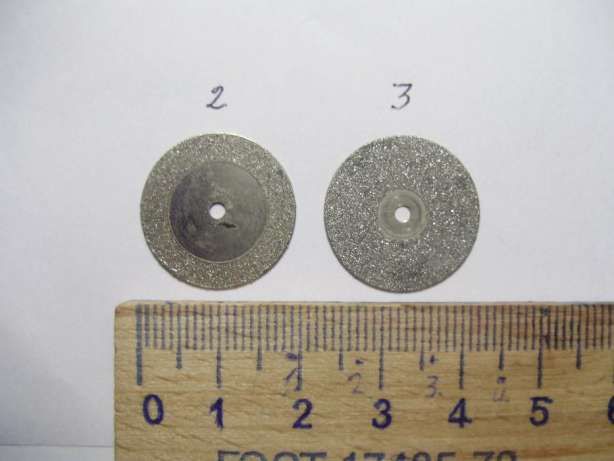 Диск алмазний для бормашини поз.1, 2, 4, 6, 7 – двохсторон. поз.3, 5, 8 – односторон. поз.9, 10 – односторон.чашкоподіб. Zooble.com.ua