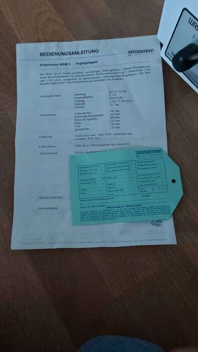 Двигундля полірувальних робіт wassermann,ідеальний стан , працює відмінно.Виробник-Німеччина .ціна 600€. . Zooble.com.ua