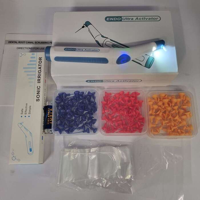 Ендодонтичний активатор іригаційних розчинів Ендоактиватор ENDO Ultra Activator з підсвіткою + 150 змінних насадок Zooble.com.ua