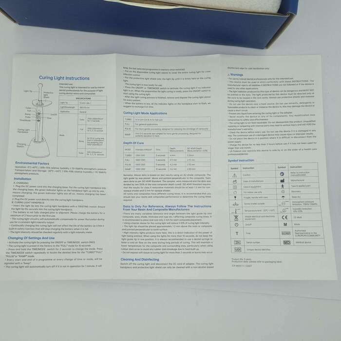 Фотополімерна лампа One sec Cure Pro Стоматологическая фотополимерная лампа LED Cure Zooble.com.ua