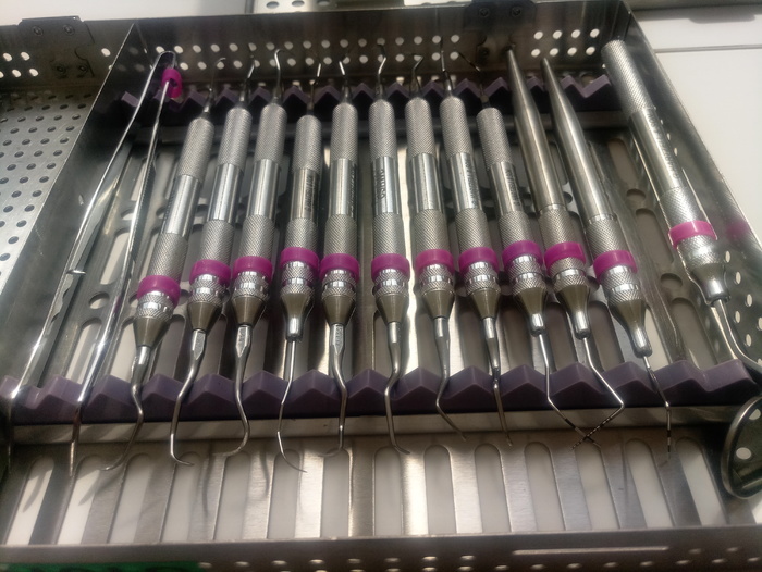 G.Hartzell&son повний оригінальний стоматологічний пародонтологічний набір 14 інструментів + касета чудовий стан Zooble.com.ua