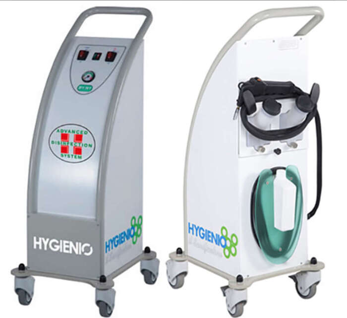 HYGIENIO ДЛЯ ДЕЗІНФЕКЦІЇ Перистальтична помпа подає розчин з деззасобом змішувальну камеру, де він змішується з парою!!! Zooble.com.ua