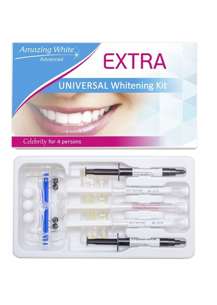 Инновационная система для отбеливания зубов Amazing White Universal Extra 37% на 4-х пациентов. Безболезненно. Быстро Zooble.com.ua