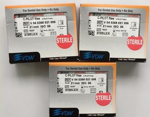 Каналоискатели С-файлы (С-pilot) VDW для особо изогнутых и кальцинированных каналов Zooble.com.ua