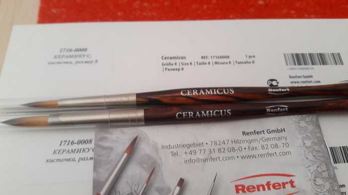Кисть Renfert Ceramicus - искуственный ворс. Zooble.com.ua