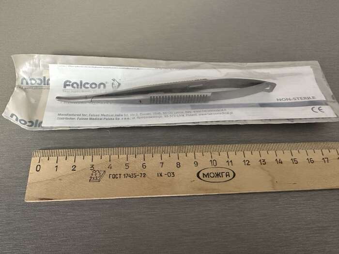 Комплект для ушиття від Falcon: 2 голкотримача 14см та 15 см(прямий,зігнутий) тип Castroviejo, ножиці з круглою ручкою! Zooble.com.ua