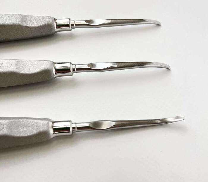 Комплект елеваторів YDM WT №1 №2, №3 для видалення зубів мудрості, B-тип, 3мм(Японія) Zooble.com.ua