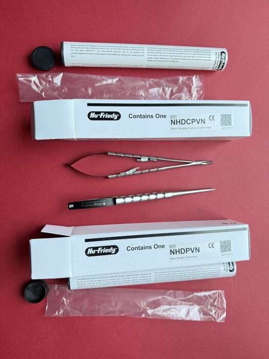 Комплект голкотримачів Hu-friedy 18cmпрямий та вигнутий NHDPVN+NHDCPVN TOP! USA Zooble.com.ua