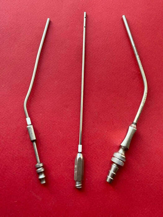 Комплект хірургічних аспіраційних канюль (фрейзера,янкуера і з боковими отворами для щлх) ціна за комплект 100$! Zooble.com.ua