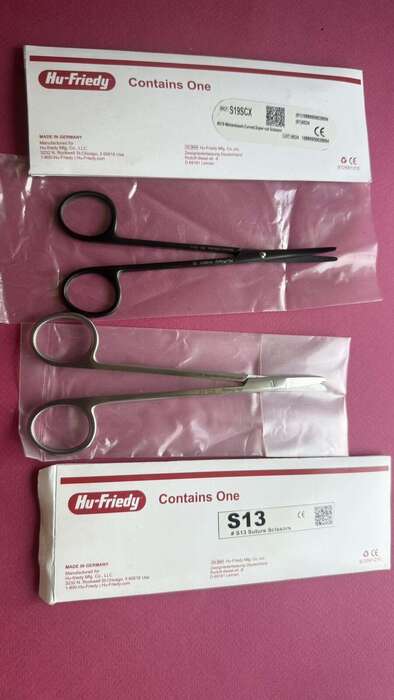 Комплект Hu-friedy: S13+S19SCX хірургічний комплекс ножиц для зняття швів та роботи з м якими тканинами! Zooble.com.ua