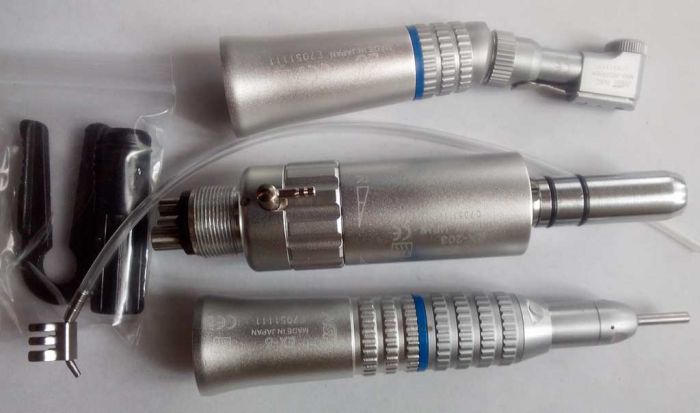 Комплект механических наконечников. Угловой + прямой + микромотор + подача воды NSK EX-203C. www.dent.10ki.biz Zooble.com.ua