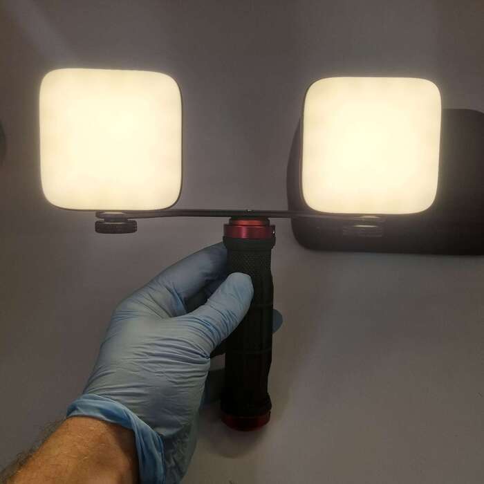 Лампа для дентального фото подвійна Стоматологічний макроспалах Подсветка для дентального фото Zooble.com.ua