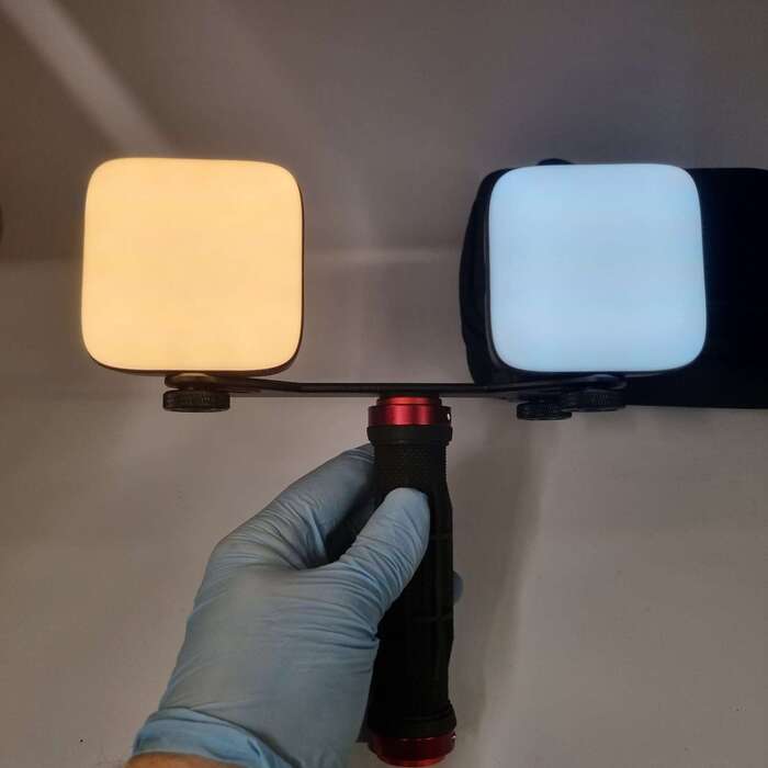 Лампа для дентального фото подвійна Стоматологічний макроспалах Подсветка для дентального фото Zooble.com.ua