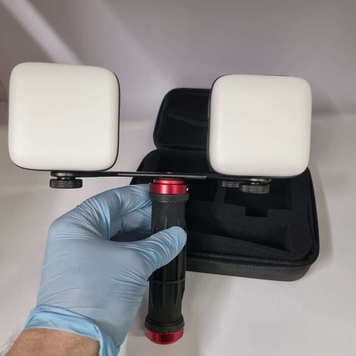 Лампа для дентального фото подвійна Стоматологічний макроспалах Подсветка для дентального фото Zooble.com.ua