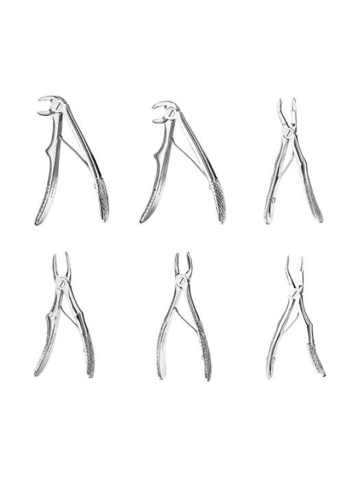 НАБІР дитячих стоматологічних щипців KLEIN (6 щипців) USTOMED(Німеччина) Zooble.com.ua