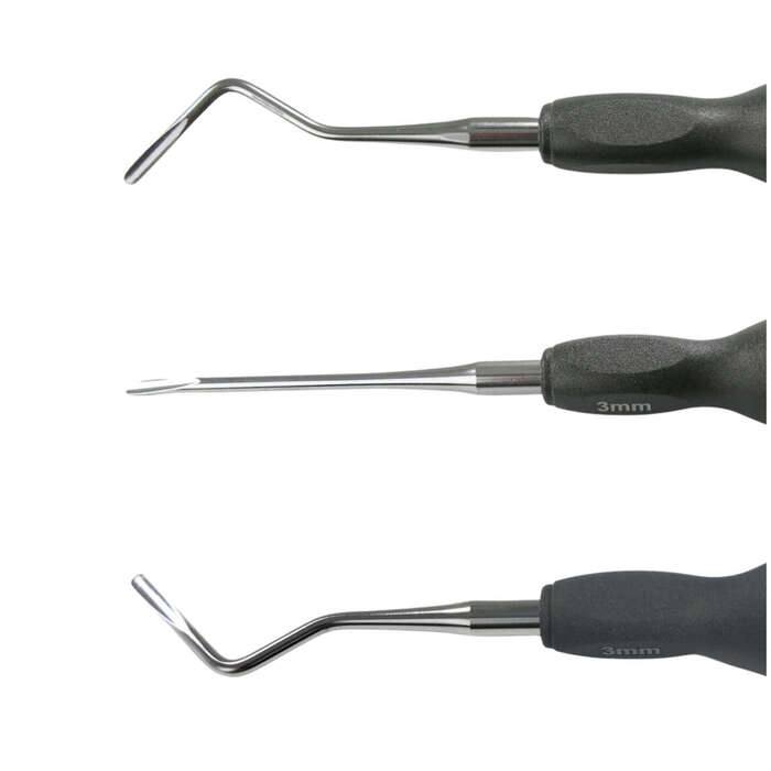 Набір люксаторів 3мм для а-травматичного видалення Osung(Південна Корея) Zooble.com.ua