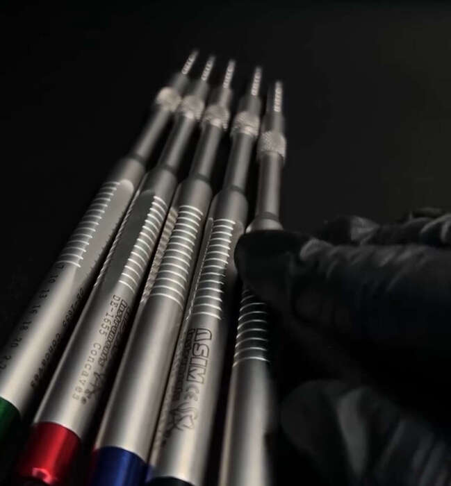 Набір остеотомів (вигнуті/увігнуті) 5шт DE-1655 Asim на складі! Zooble.com.ua