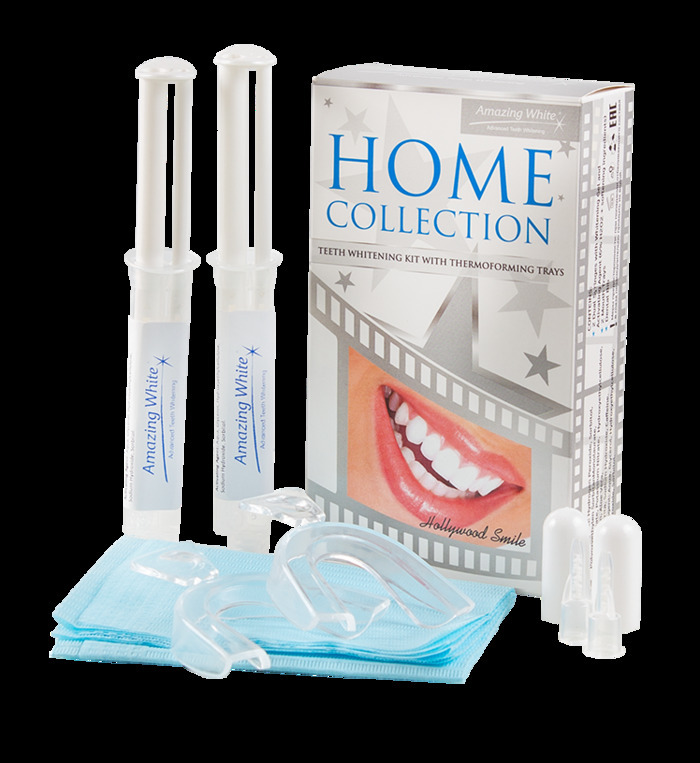 Набор Amazing White для домашнего отбеливания зубов с капами. Эффективное отбеливание без боли и чувствительности Zooble.com.ua